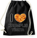 printfashion I love Krumplis tészta - Sportzsák, Tornazsák - Fekete (11666549)