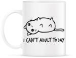 printfashion i can't adult today - Bögre - Fehér (2114632)