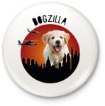 printfashion Dogzilla - Kitűző, hűtőmágnes - Fehér (7182218)