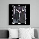 printfashion Arnolfini házaspár - kicsit másképp - Vászonkép - Fekete (14550488)
