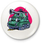 printfashion Tank - Kitűző, hűtőmágnes - Fehér (9183219)