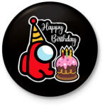 printfashion Szülinapos among us - Kitűző, hűtőmágnes - Fekete (12424321)