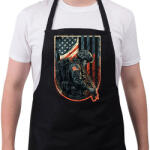 printfashion Amerikai veterán katona - Kötény - Fekete (12674752)