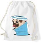 printfashion Mopsz kutya - Sportzsák, Tornazsák - Fehér (1035576)