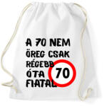 printfashion 70 éves Fekete, - Sportzsák, Tornazsák - Fehér (16112185)
