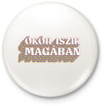 printfashion Ökör iszik magában - Kitűző, hűtőmágnes - Fehér (7548470)