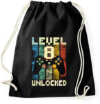 printfashion 8. születésnapi ajándék gamereknek - Sportzsák, Tornazsák - Fekete (11384435)