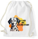 printfashion I love my dalmatian - Sportzsák, Tornazsák - Fehér (14242231)
