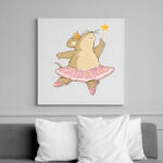 printfashion Balerina egér - Vászonkép - Fehér (6633990)