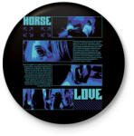 printfashion Horse Love - Kitűző, hűtőmágnes - Fekete (15934906)