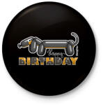 printfashion Lufitacskó Happy birthday felirattal - Kitűző, hűtőmágnes - Fekete (13419254)