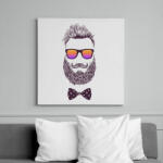 printfashion Bearded Man - Vászonkép - Fehér (6625452)