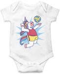 printfashion Röplabdás unikornis - Baba Body - Fehér (11672674)