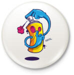 printfashion ssssshhhh - Kitűző, hűtőmágnes - Fehér (3082876)