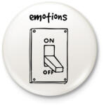 printfashion Érzelmek Be-Ki - Kitűző, hűtőmágnes - Fehér (3077803)