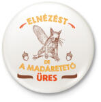 printfashion Üres madáretető - Kitűző, hűtőmágnes - Fehér (13550397)