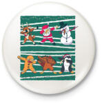 printfashion DAB Christmas - Kitűző, hűtőmágnes - Fehér (3082464)