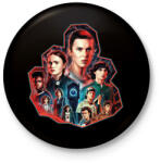 printfashion Stranger Things - season 4 - Kitűző, hűtőmágnes - Fekete (7245937)