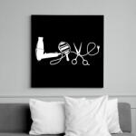 printfashion Fodrász Love - Vászonkép - Fekete (6648198)