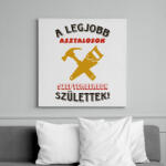 printfashion Asztalos szülinapja szeptember színes - Vászonkép - Fehér (6638336)