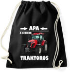 printfashion Apa a legjobb traktoros - Sportzsák, Tornazsák - Fekete (5779767)