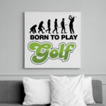 printfashion Golfozás evolúció - Vászonkép - Fehér (6625356)