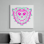 printfashion Bagoly dizájn - Vászonkép - Fehér (6621630)