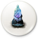 printfashion Elmerengő koponya - Kitűző, hűtőmágnes - Fehér (3083945)