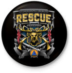printfashion Volunteer Rescue - Kitűző, hűtőmágnes - Fekete (3093135)