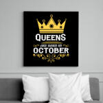 printfashion A királynők októberben születnek - Vászonkép - Fekete (6643694)