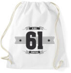 printfashion b-day-61-dark-lightgrey - Sportzsák, Tornazsák - Fehér (514053)