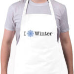 printfashion I LOVE WINTER - Kötény - Fehér (4908509)