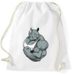 printfashion Rhino at thy gym - Sportzsák, Tornazsák - Fehér (2363801)