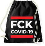 printfashion FCK COVID - Sportzsák, Tornazsák - Fekete (3260890)