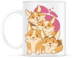 printfashion Corgi kutyák - Bögre - Fehér (9445110)