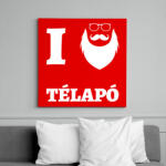 printfashion I Love Télapó - Vászonkép - Piros (9553308)
