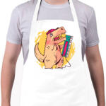 printfashion Dínó - Kötény - Fehér (6246164)