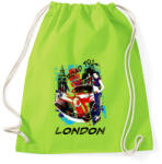 printfashion London utjain - Sportzsák, Tornazsák - Limezöld (194088)