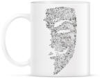 printfashion Anonymus (Fekete) - Bögre - Fehér (789520)