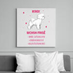 printfashion Ikrek - Bichon frisé - Vászonkép - Fehér (13345880)