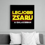 printfashion LEGJOBB ZSARU A GALAXISBAN - Vászonkép - Fekete (11575348)
