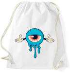 printfashion Blue Monster - Sportzsák, Tornazsák - Fehér (2058581)