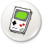printfashion GameBoy - Kitűző, hűtőmágnes - Fehér (3073634)