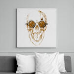 printfashion Kávés koponya - Vászonkép - Fehér (6622000)