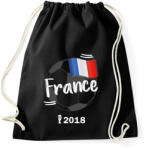 printfashion Franciaország - Sportzsák, Tornazsák - Fekete (913740)