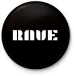 printfashion RAVE - Kitűző, hűtőmágnes - Fekete (11350322)