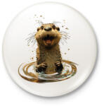 printfashion vidra póló - Kitűző, hűtőmágnes - Fehér (15977666)