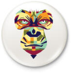 printfashion Gorilla art - Kitűző, hűtőmágnes - Fehér (3145276)