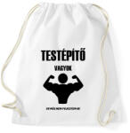 printfashion Testépítő vagyok - Sportzsák, Tornazsák - Fehér (5385081)