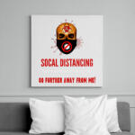 printfashion social distancing - Vászonkép - Fehér (6631499)